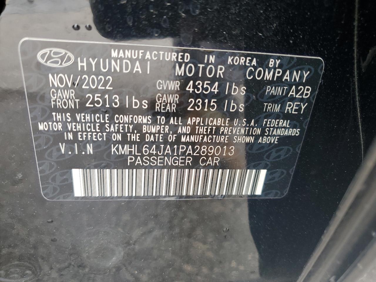 KMHL64JA1PA289013 2023 Hyundai Sonata Sel