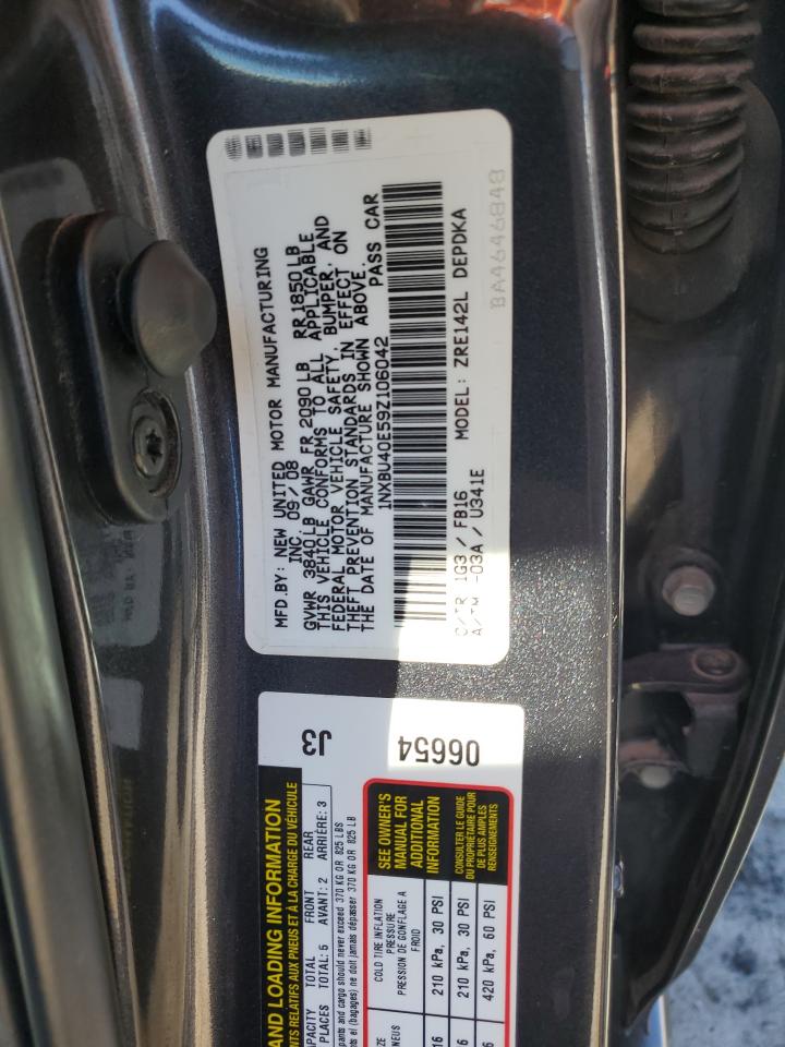 1NXBU40E59Z106042 2009 Toyota Corolla Base