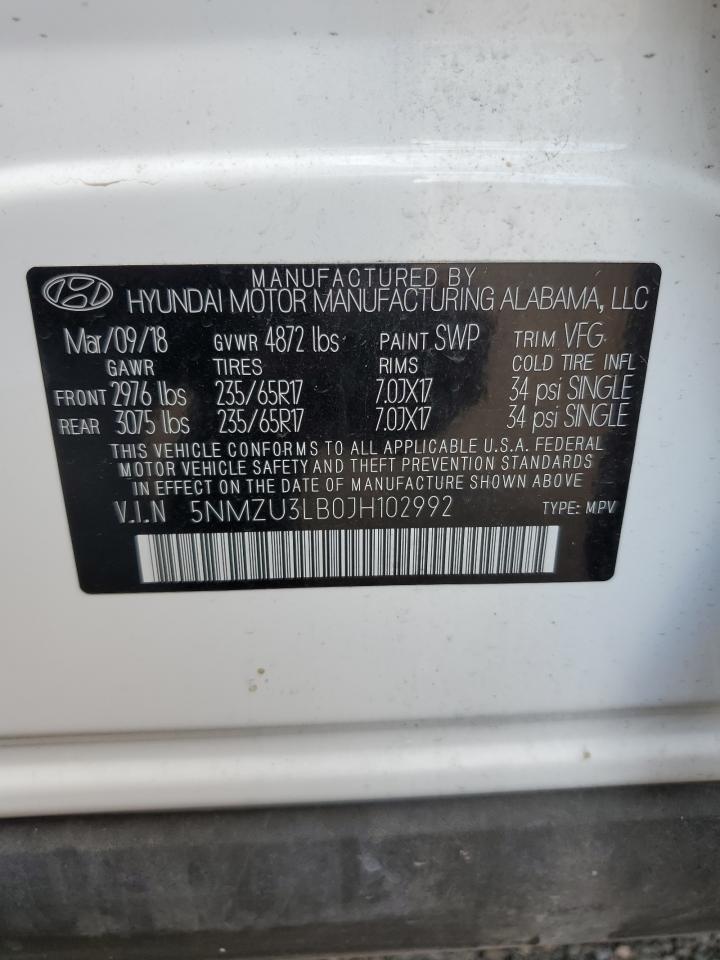 5NMZU3LB0JH102992 2018 HYUNDAI SANTA FE - Image 13