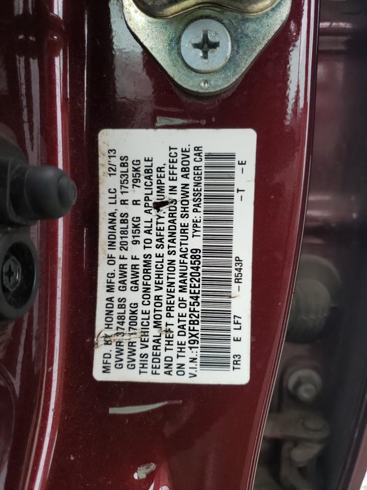 19XFB2F54EE204589 2014 Honda Civic Lx