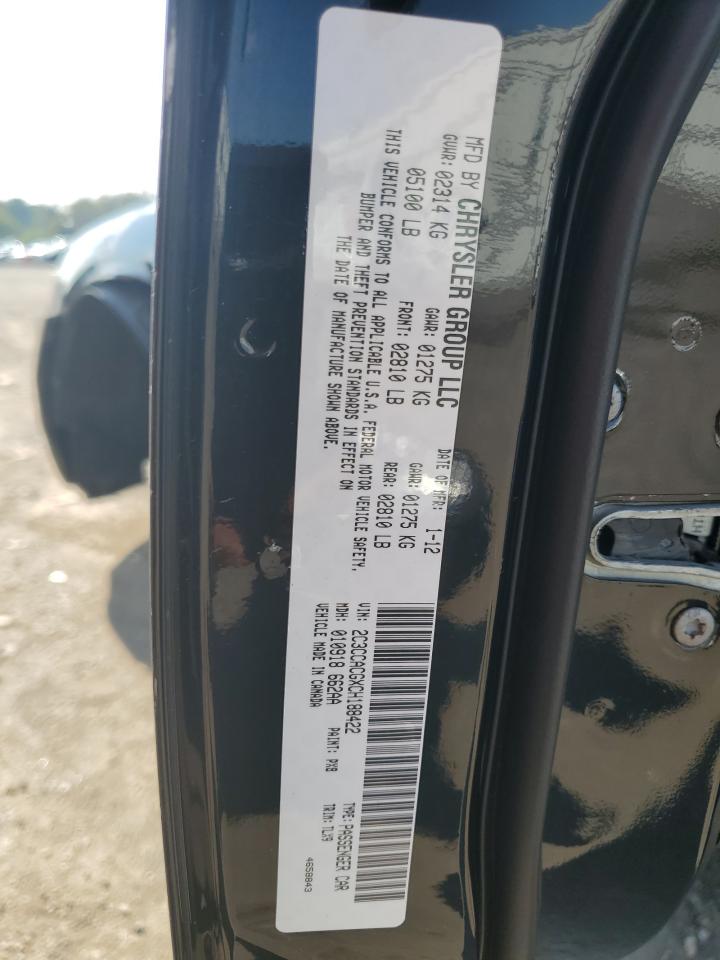 2012 Chrysler 300 Limited VIN: 2C3CCACGXCH188422 Lot: 80545975