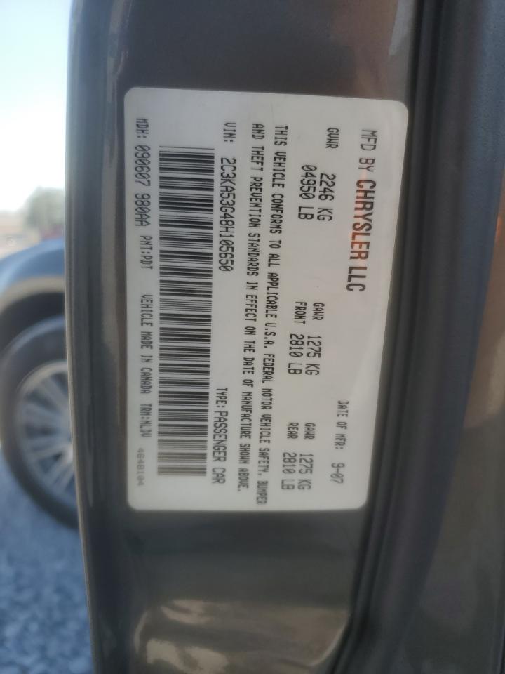 2008 Chrysler 300 Touring VIN: 2C3KA53G48H105650 Lot: 80246505