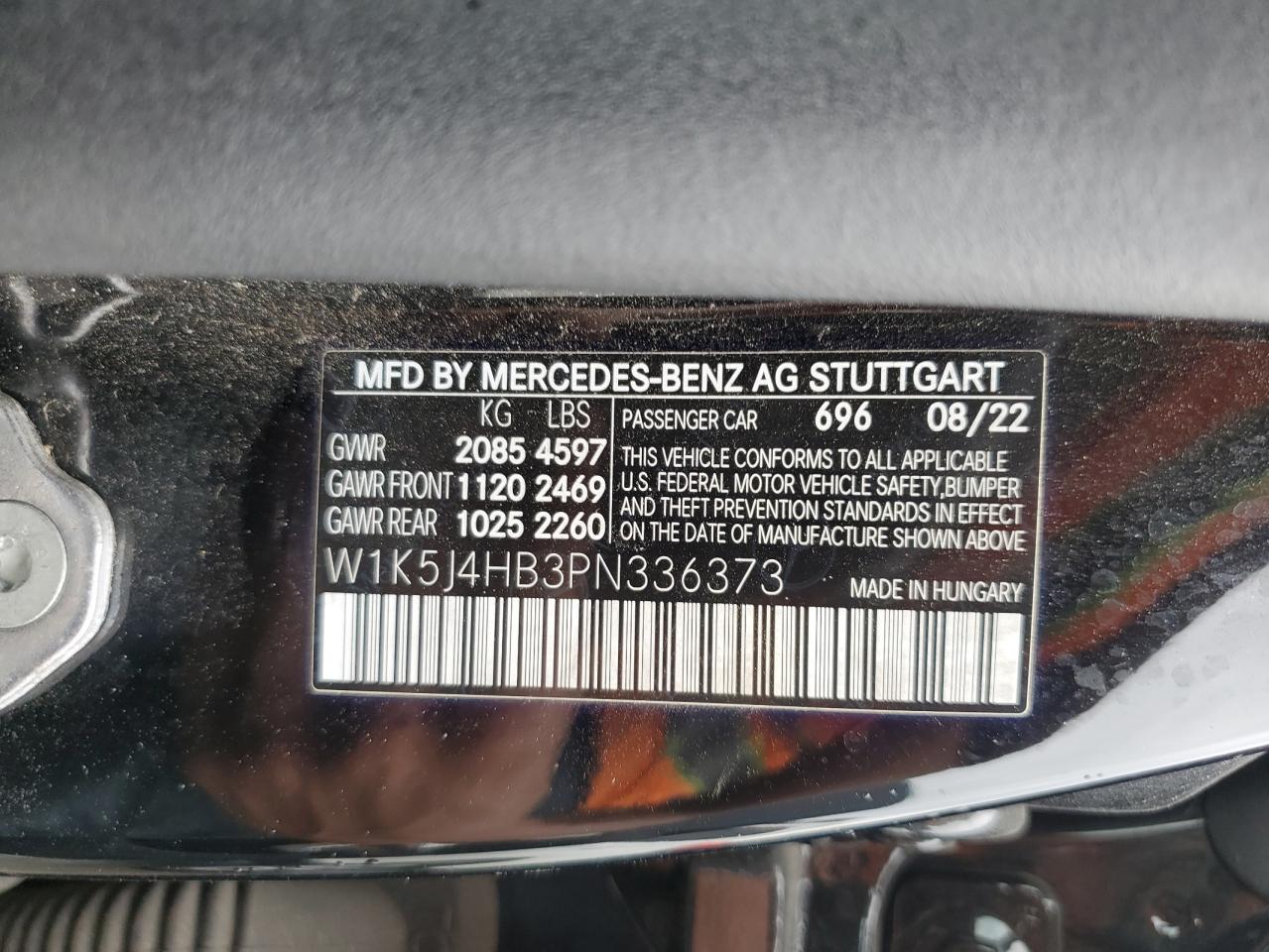 2023 Mercedes-Benz Cla 250 4Matic VIN: W1K5J4HB3PN336373 Lot: 82170445