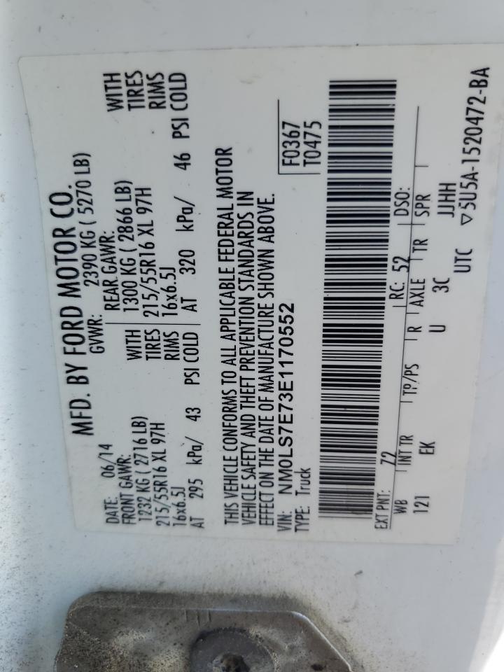 NM0LS7E73E1170552 2014 Ford Transit Connect Xl