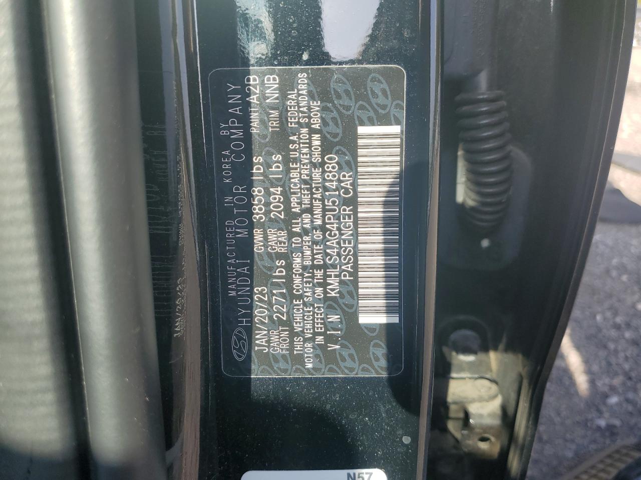 2023 Hyundai Elantra Sel VIN: KMHLS4AG4PU514880 Lot: 80328845