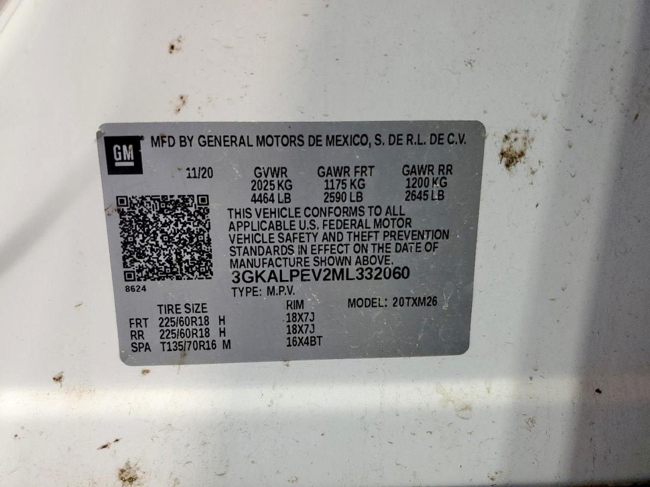 2021 GMC Terrain Slt VIN: 3GKALPEV2ML332060 Lot: 70784125