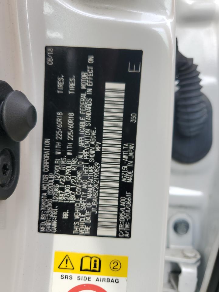 2019 Lexus Nx 300 Base VIN: JTJBARBZ2K2190829 Lot: 71251695