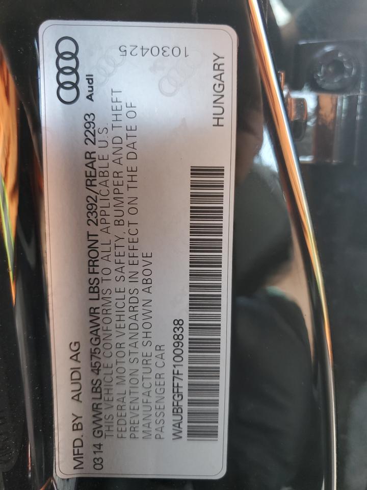 2015 Audi A3 Premium VIN: WAUBFGFF7F1009838 Lot: 70173355