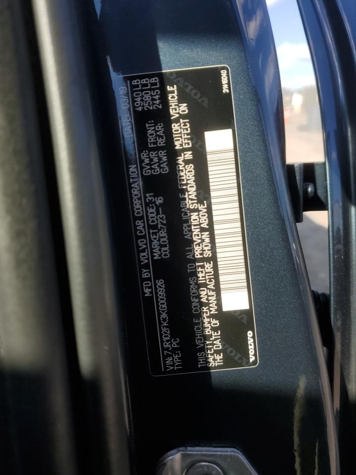 2019 Volvo S60 T5 Momentum VIN: 7JR102FK3KG009926 Lot: 81003675