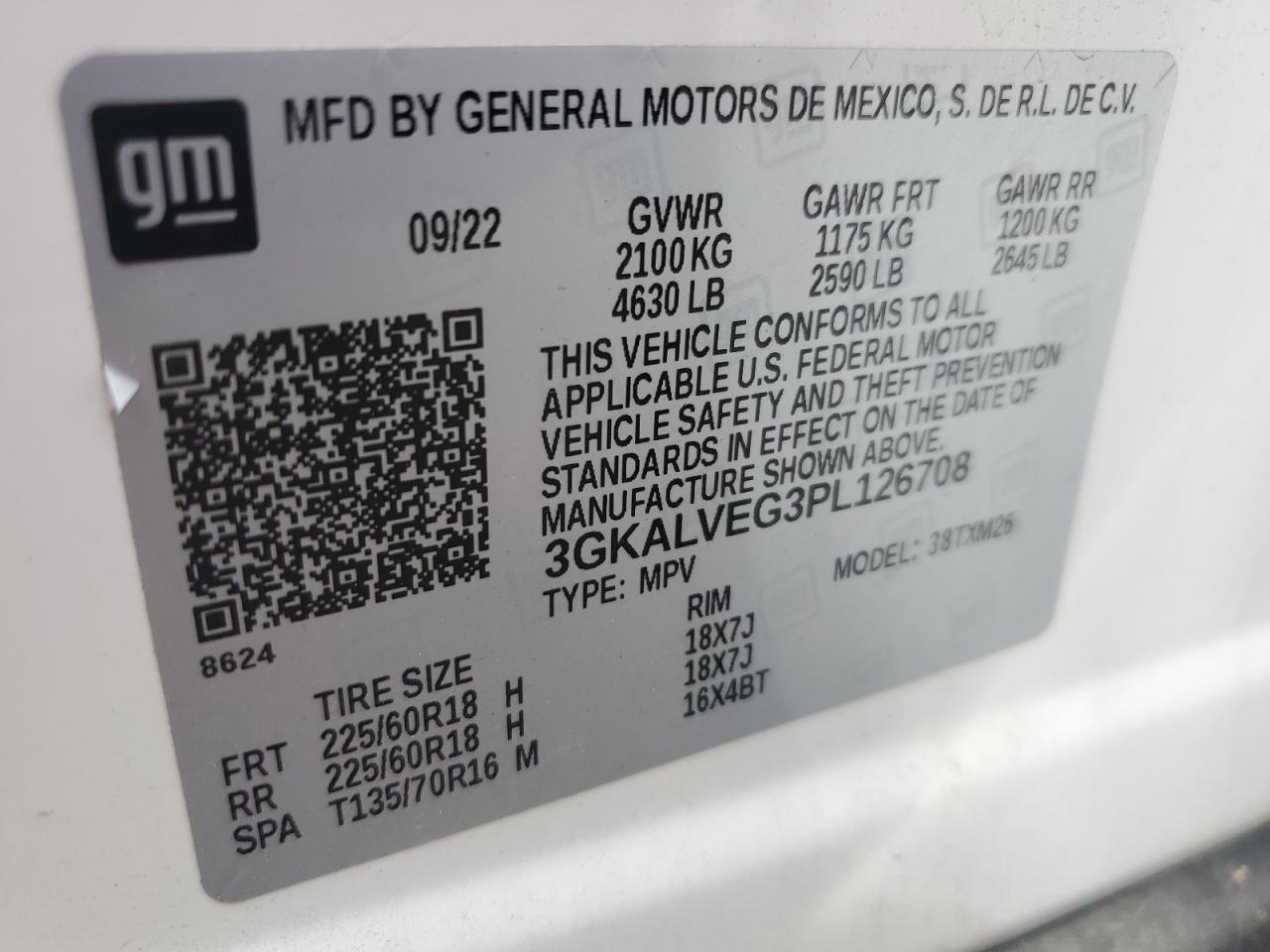 2023 GMC Terrain Slt VIN: 3GKALVEG3PL126708 Lot: 82032645