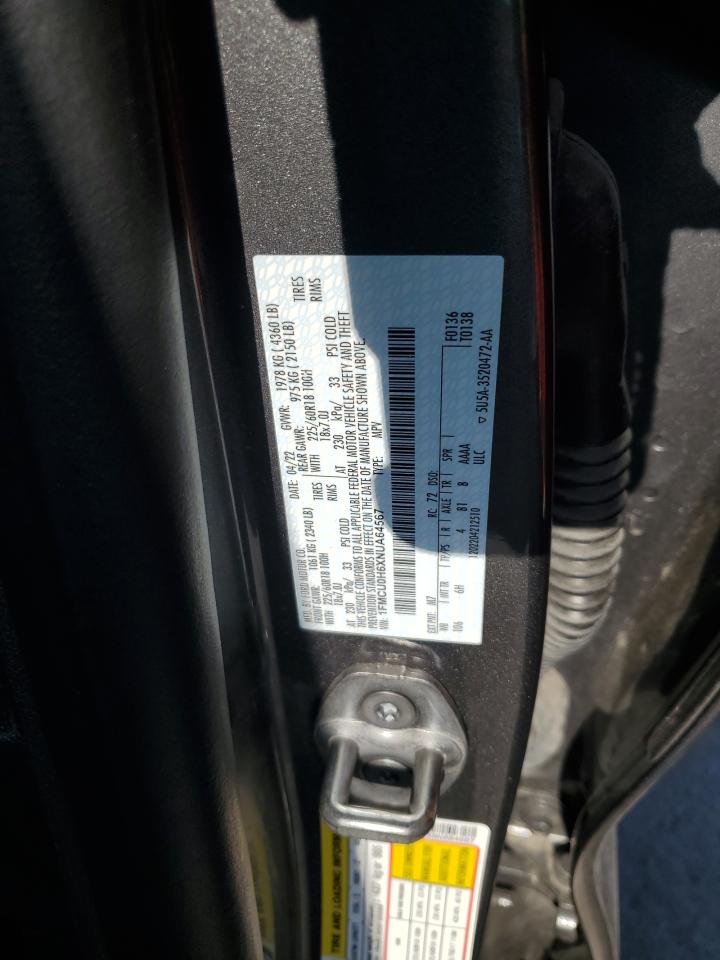 2022 Ford Escape Sel VIN: 1FMCU0H6XNUA64567 Lot: 81868265
