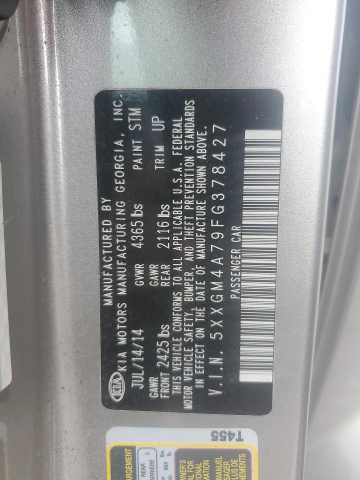 2015 Kia Optima Lx VIN: 5XXGM4A79FG378427 Lot: 80345025