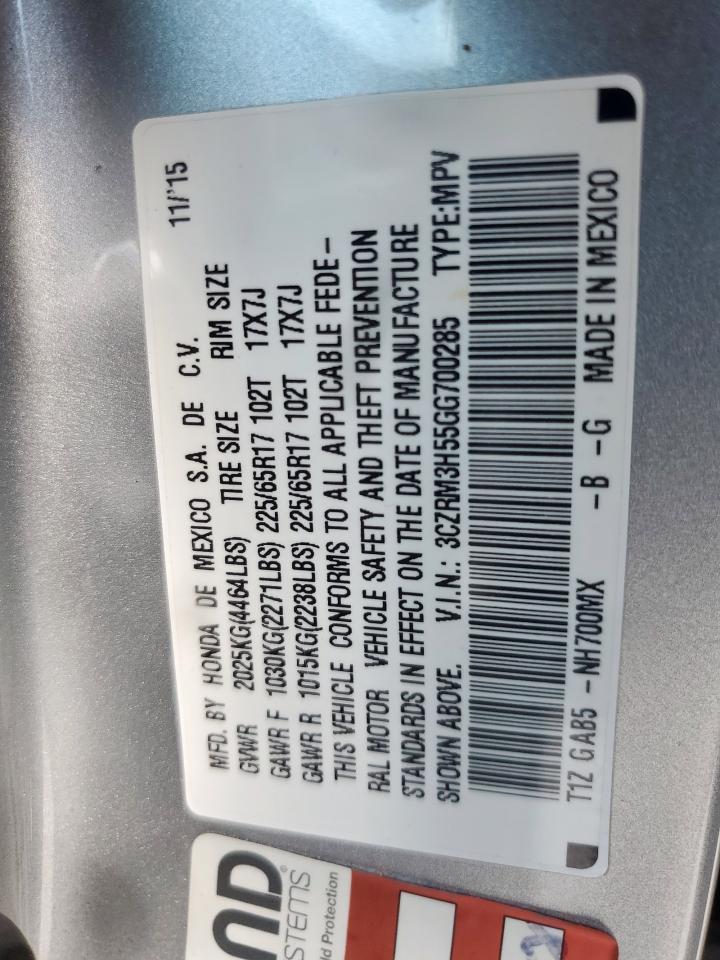 2016 Honda Cr-V Ex VIN: 3CZRM3H55GG700285 Lot: 84777865