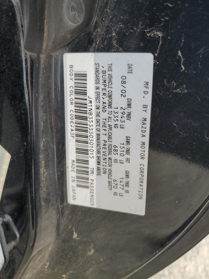 2003 Mazda Mx-5 Miata Base VIN: JM1NB353330301015 Lot: 81877335