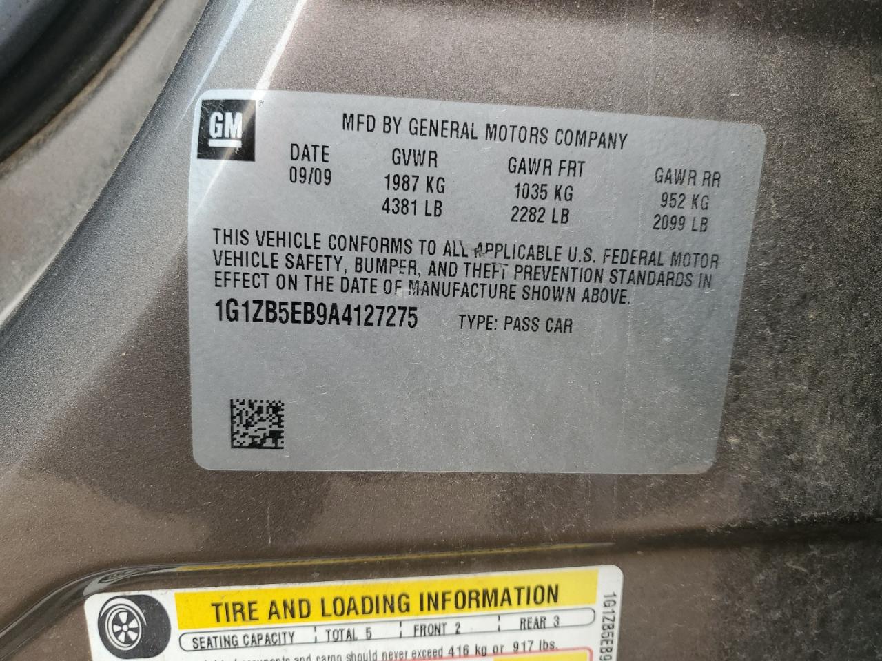 2010 Chevrolet Malibu Ls VIN: 1G1ZB5EB9A4127275 Lot: 71820755