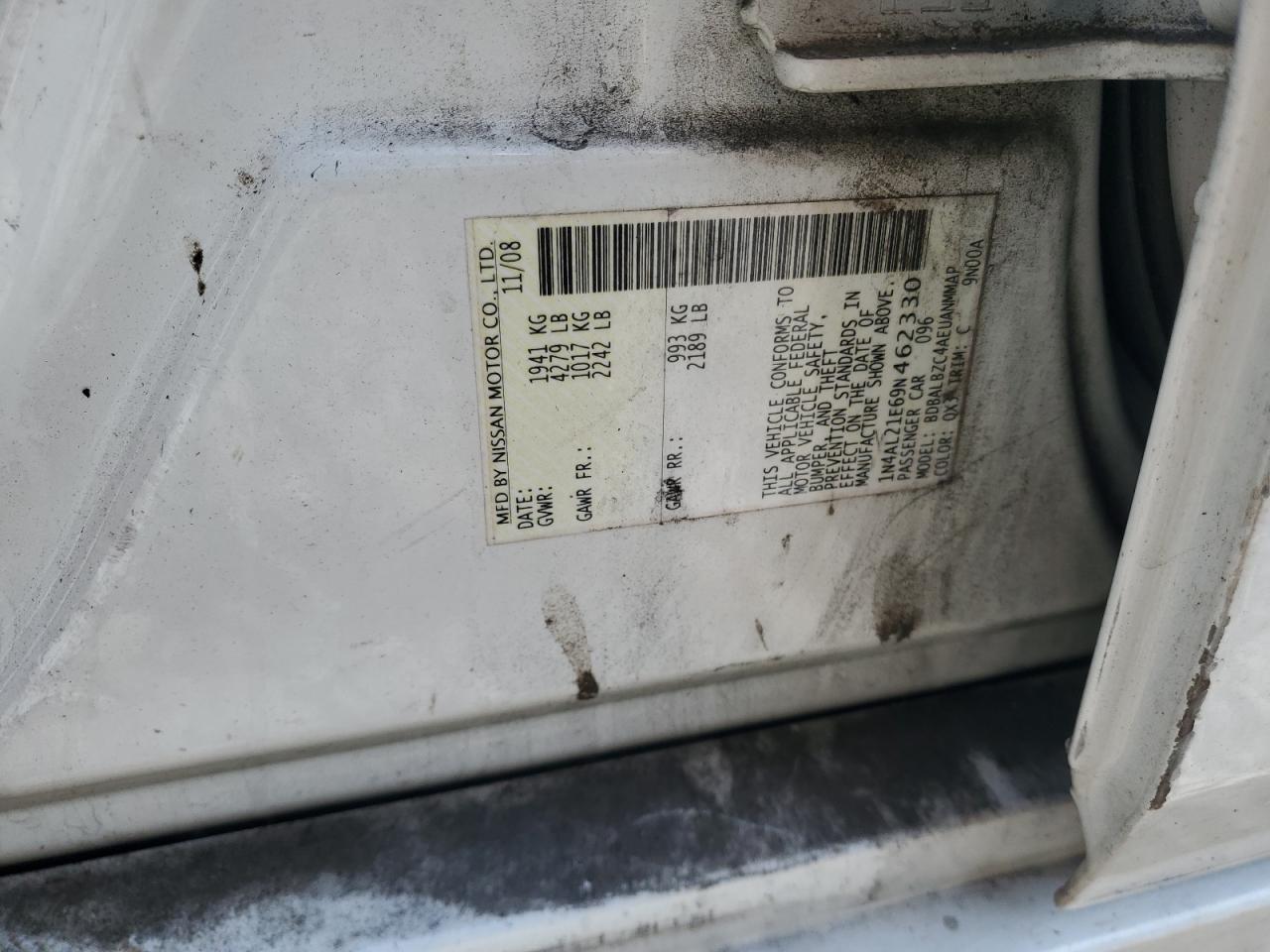 2009 Nissan Altima 2.5 VIN: 1N4AL21E69N462330 Lot: 80922875