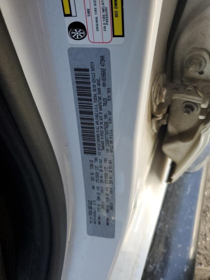 2019 Ram 1500 Big Horn/Lone Star VIN: 1C6SRFFT7KN776335 Lot: 84430225