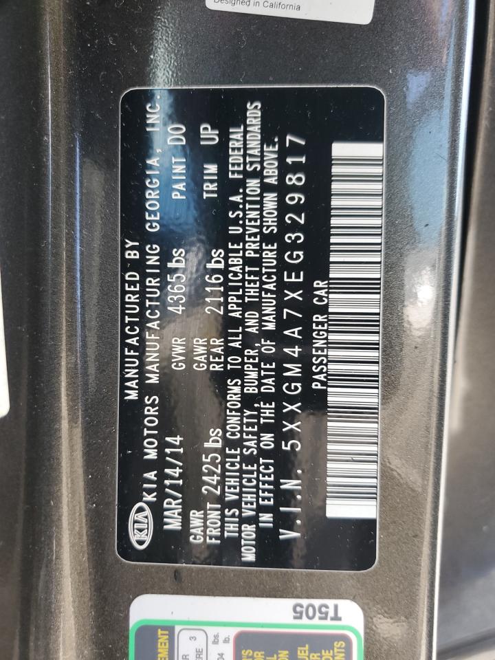 2014 Kia Optima Lx VIN: 5XXGM4A7XEG329817 Lot: 71449515