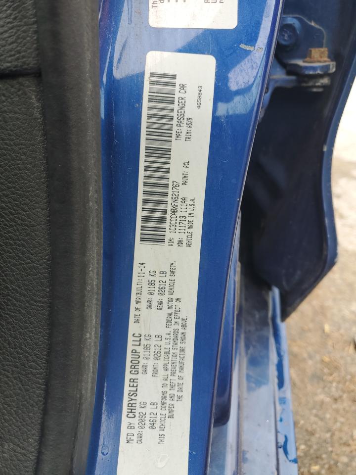 2015 Chrysler 200 Limited VIN: 1C3CCCABXFN621767 Lot: 83792385