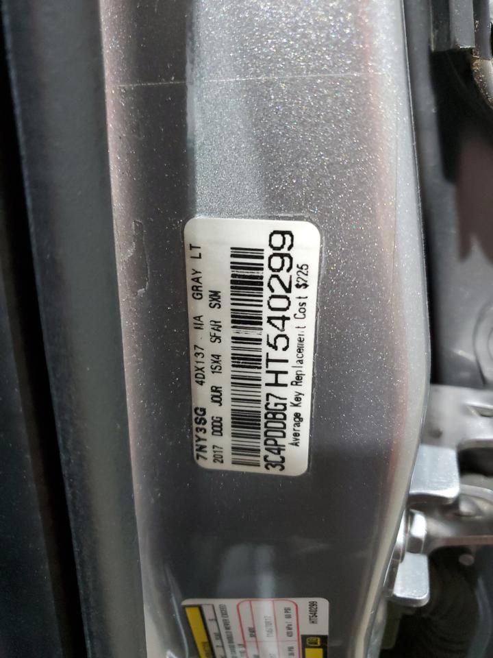 2017 Dodge Journey Sxt VIN: 3C4PDDBG7HT540299 Lot: 70912835