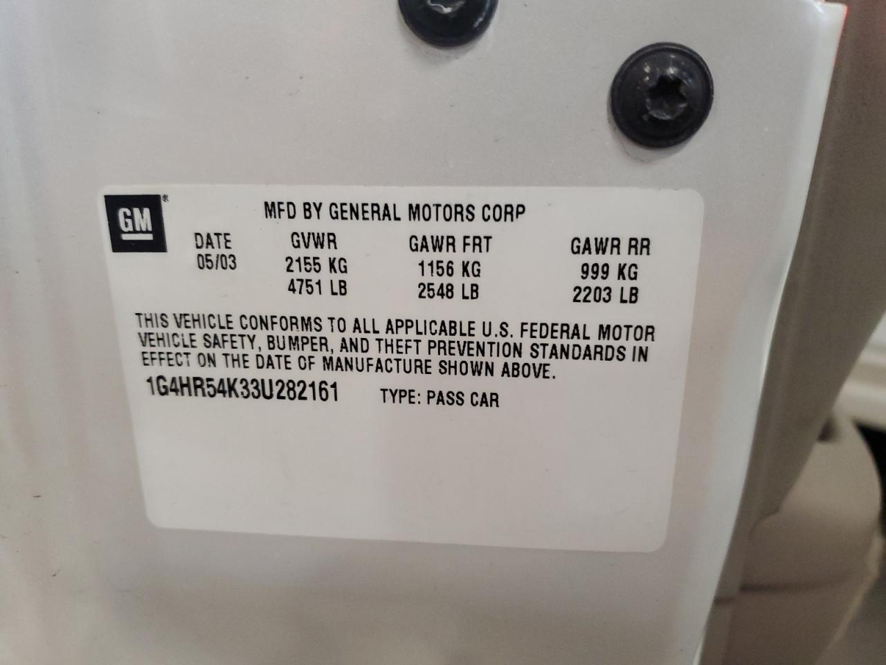 2003 Buick Lesabre Limited VIN: 1G4HR54K33U282161 Lot: 71711925