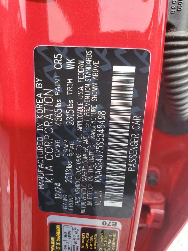 2025 Kia K5 Ex VIN: KNAG34J75S5348498 Lot: 71397865