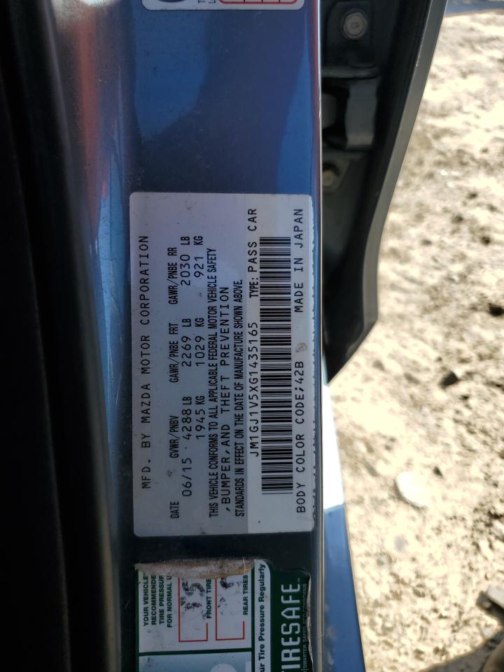 2016 Mazda 6 Touring VIN: JM1GJ1V5XG1435165 Lot: 82155755