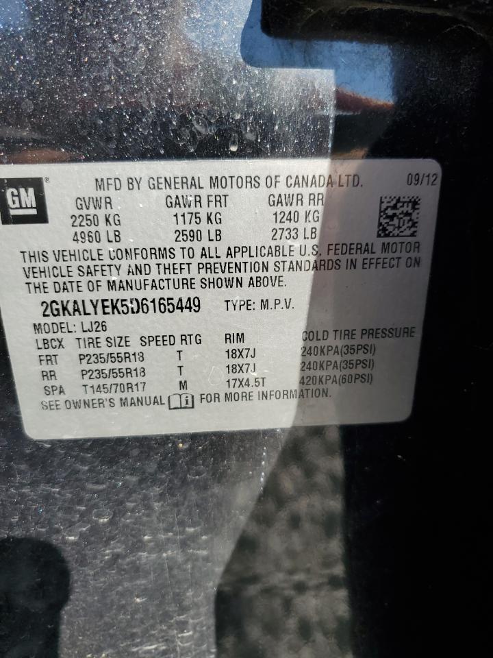 2013 GMC Terrain Denali VIN: 2GKALYEK5D6165449 Lot: 83829535