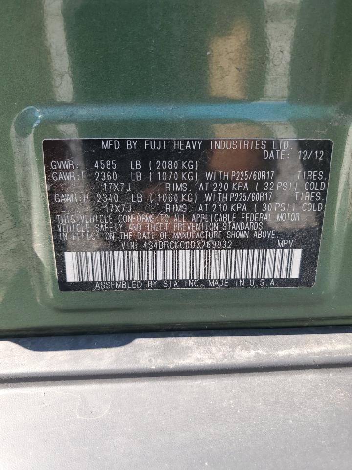 2013 Subaru Outback 2.5I Limited VIN: 4S4BRCKC0D3269932 Lot: 80864335