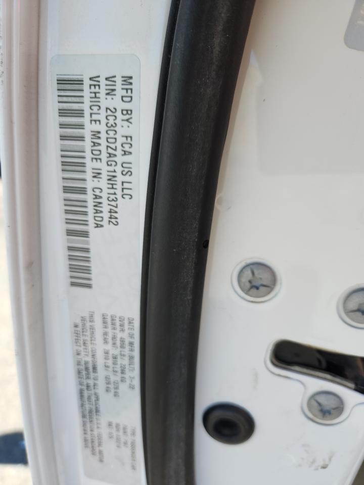 2022 Dodge Challenger Sxt VIN: 2C3CDZAG1NH137442 Lot: 80210925