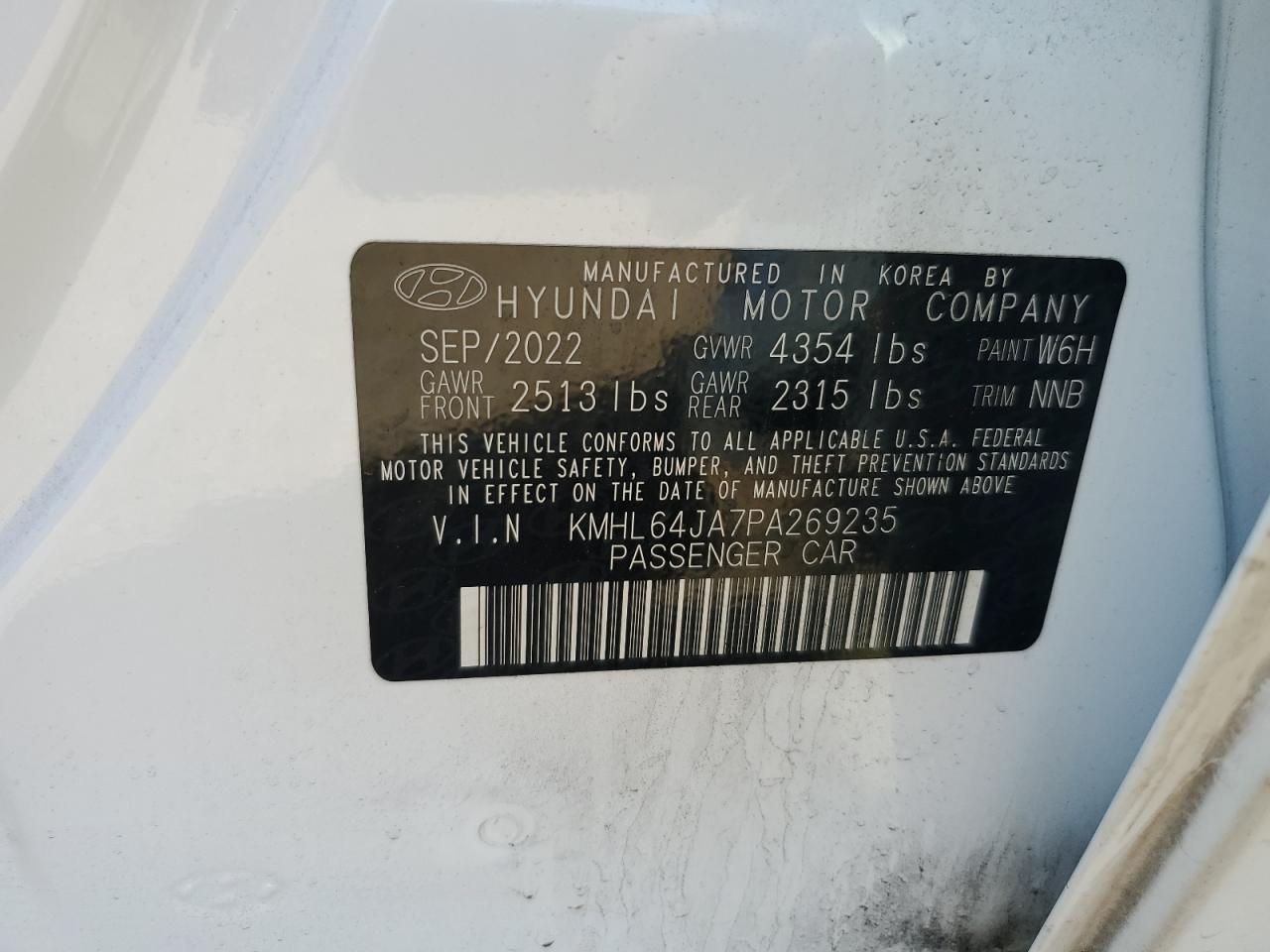 2023 Hyundai Sonata Sel VIN: KMHL64JA7PA269235 Lot: 80847455