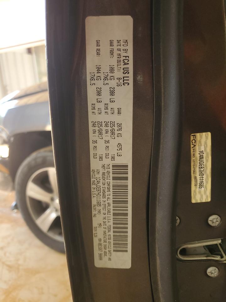 2017 Jeep Compass Latitude VIN: 1C4NJDEB7HD111685 Lot: 81203165