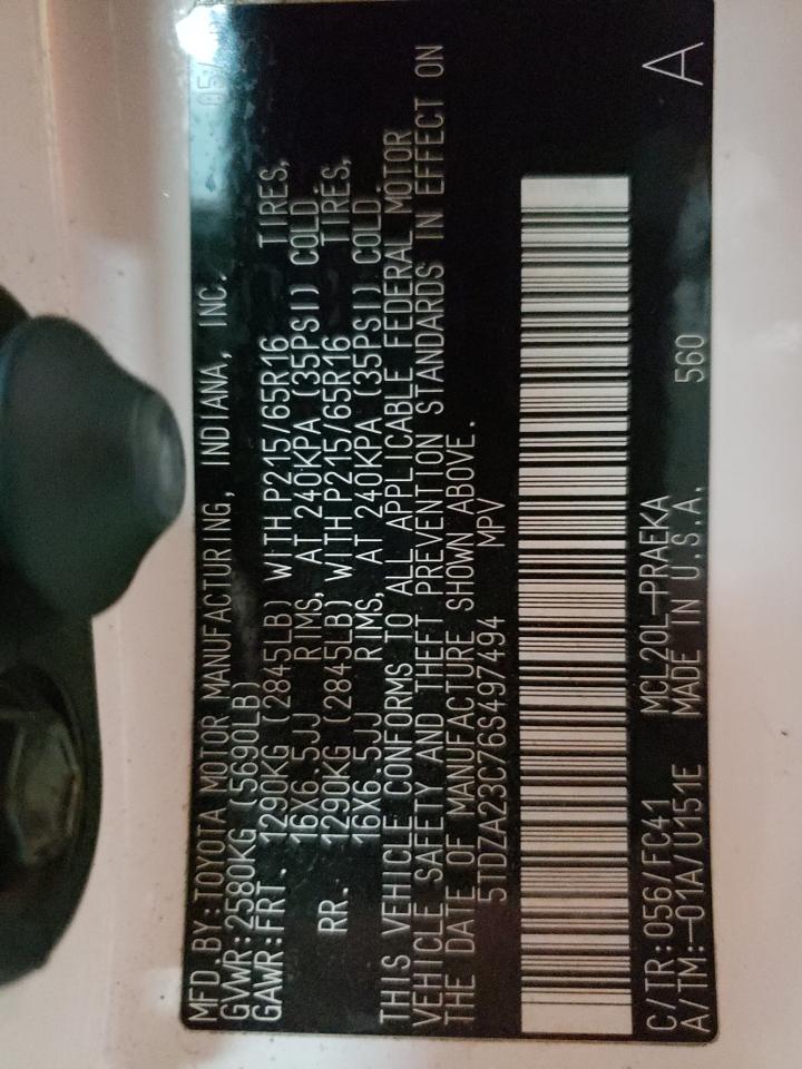 2006 Toyota Sienna Ce VIN: 5TDZA23C76S497494 Lot: 81521215