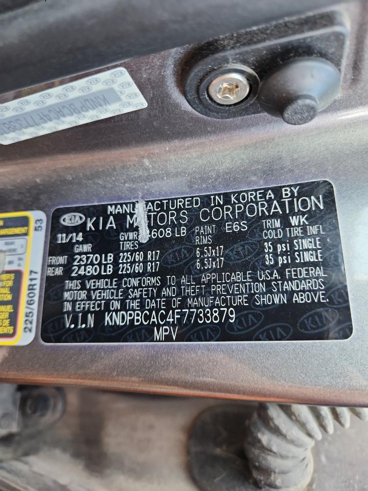 2015 Kia Sportage Lx VIN: KNDPBCAC4F7733879 Lot: 81611885