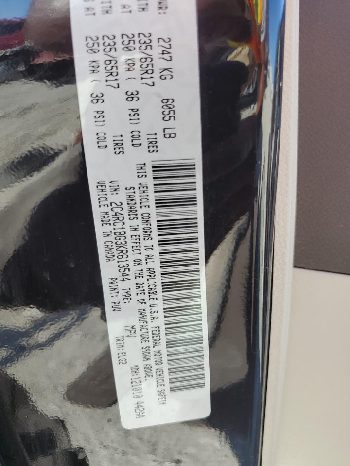 2019 Chrysler Pacifica Touring L VIN: 2C4RC1BG3KR613544 Lot: 80156575