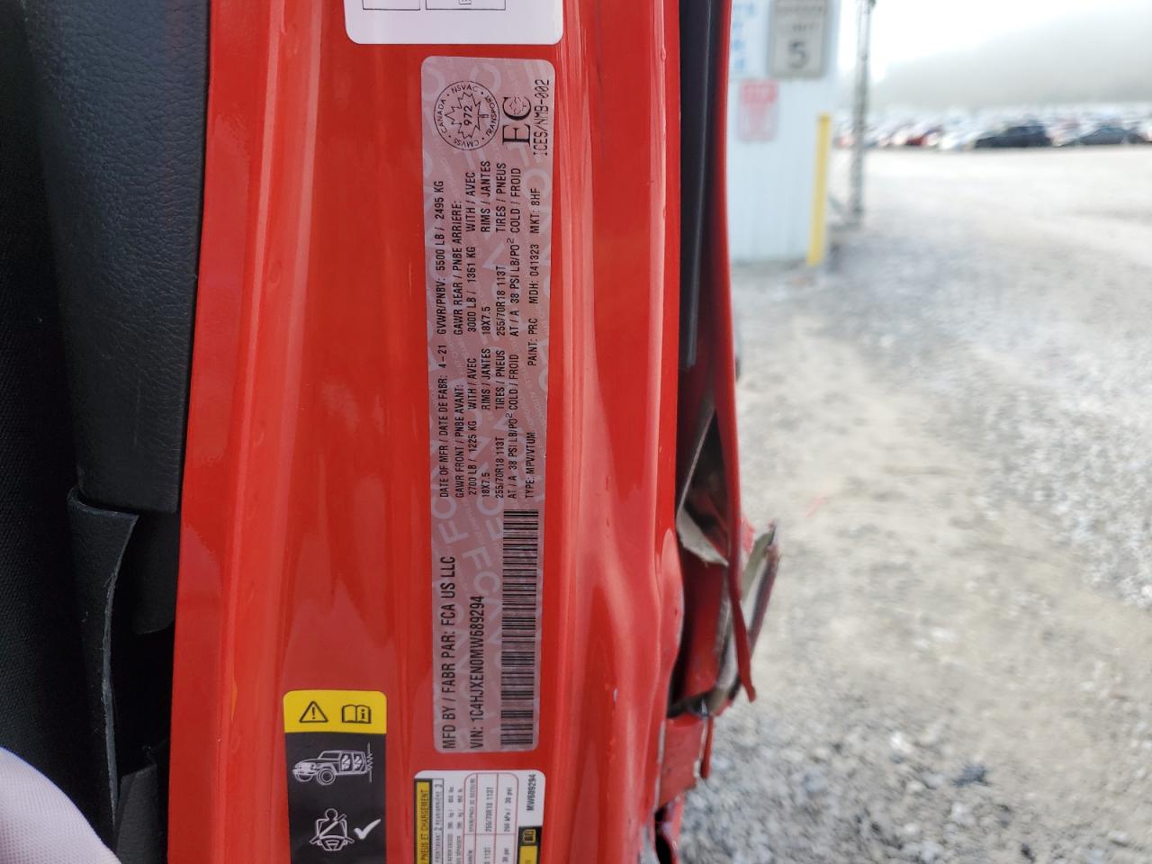 2021 Jeep Wrangler Unlimited Sahara VIN: 1C4HJXEN0MW689294 Lot: 71698165