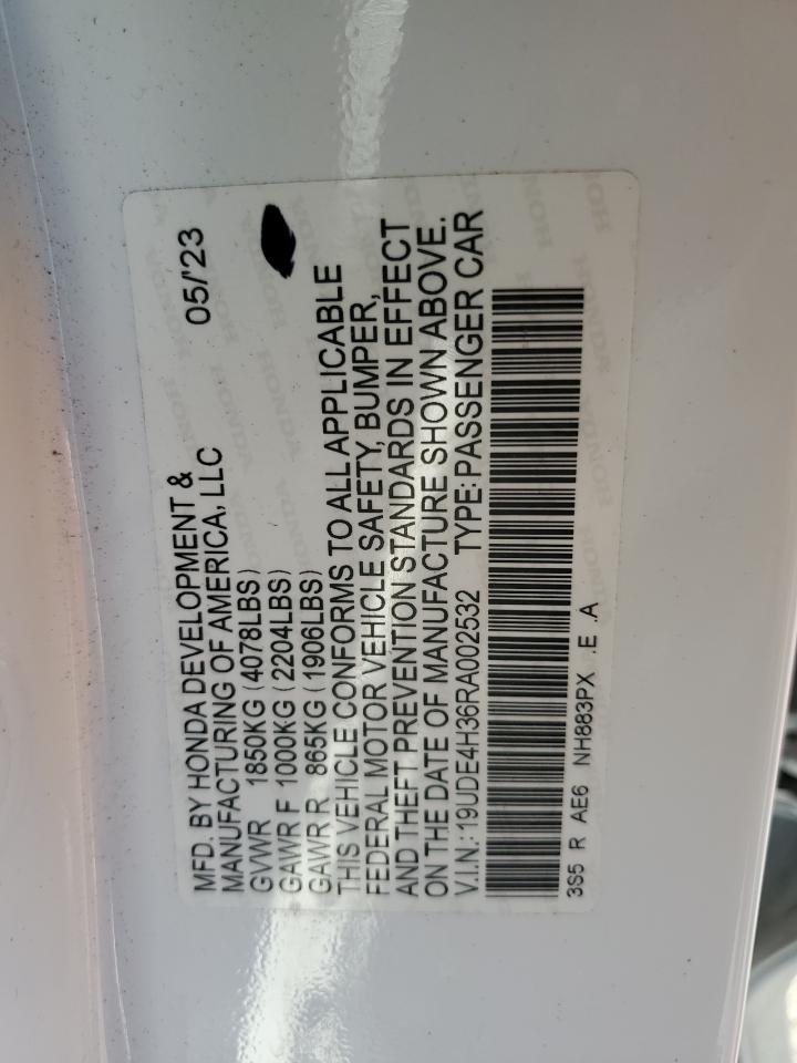 2024 Acura Integra A-Spec VIN: 19UDE4H36RA002532 Lot: 83764615