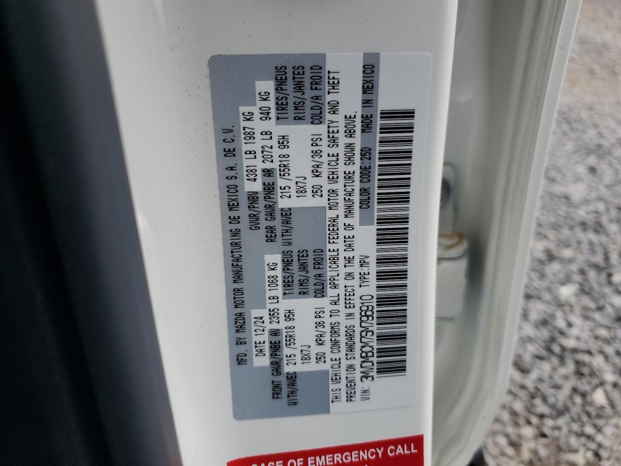 2025 Mazda Cx-30 Preferred VIN: 3MVDMBCM7SM796910 Lot: 72052085