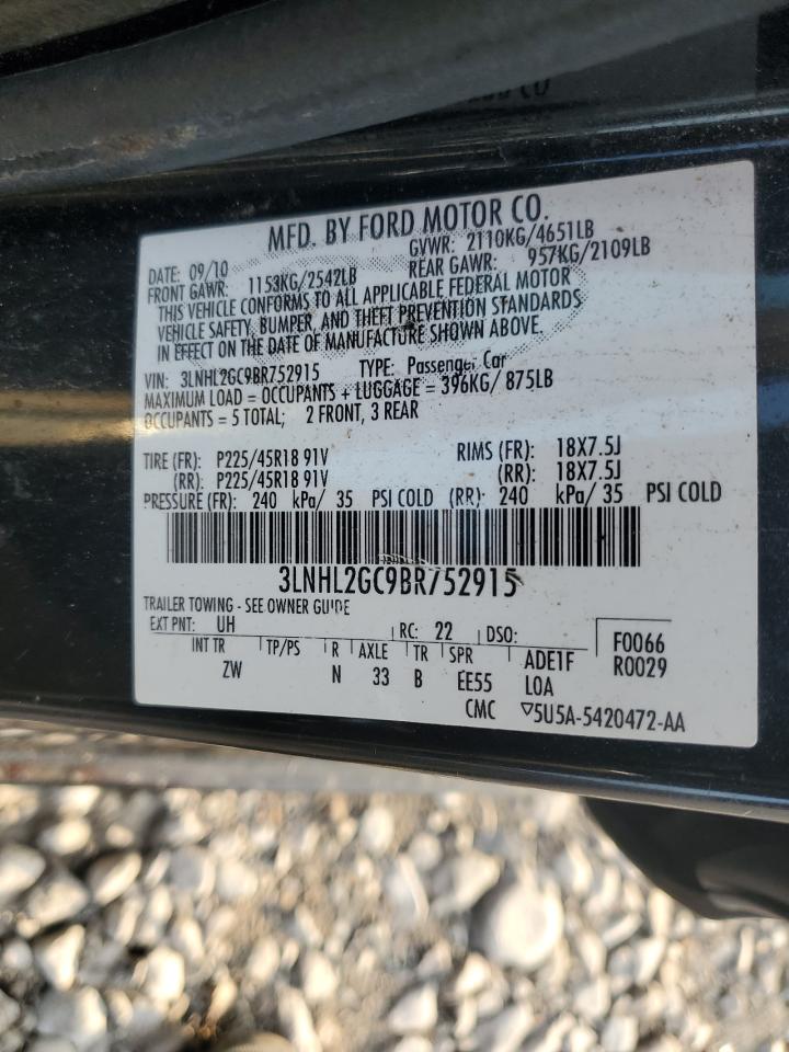2011 Lincoln Mkz VIN: 3LNHL2GC9BR752915 Lot: 82136345
