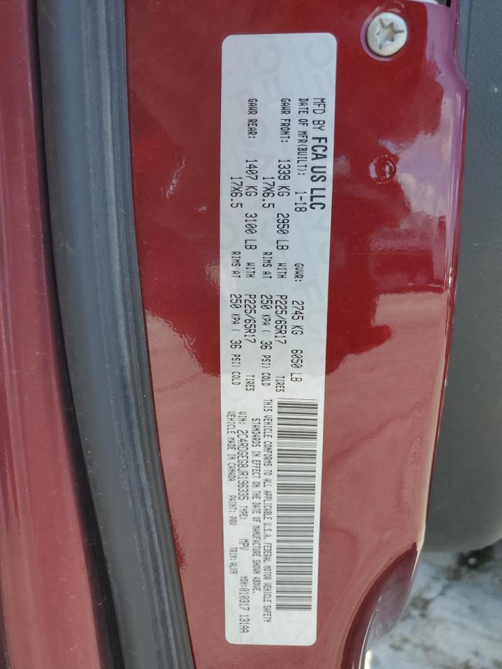 2018 Dodge Grand Caravan Gt VIN: 2C4RDGEG8JR196335 Lot: 81837145