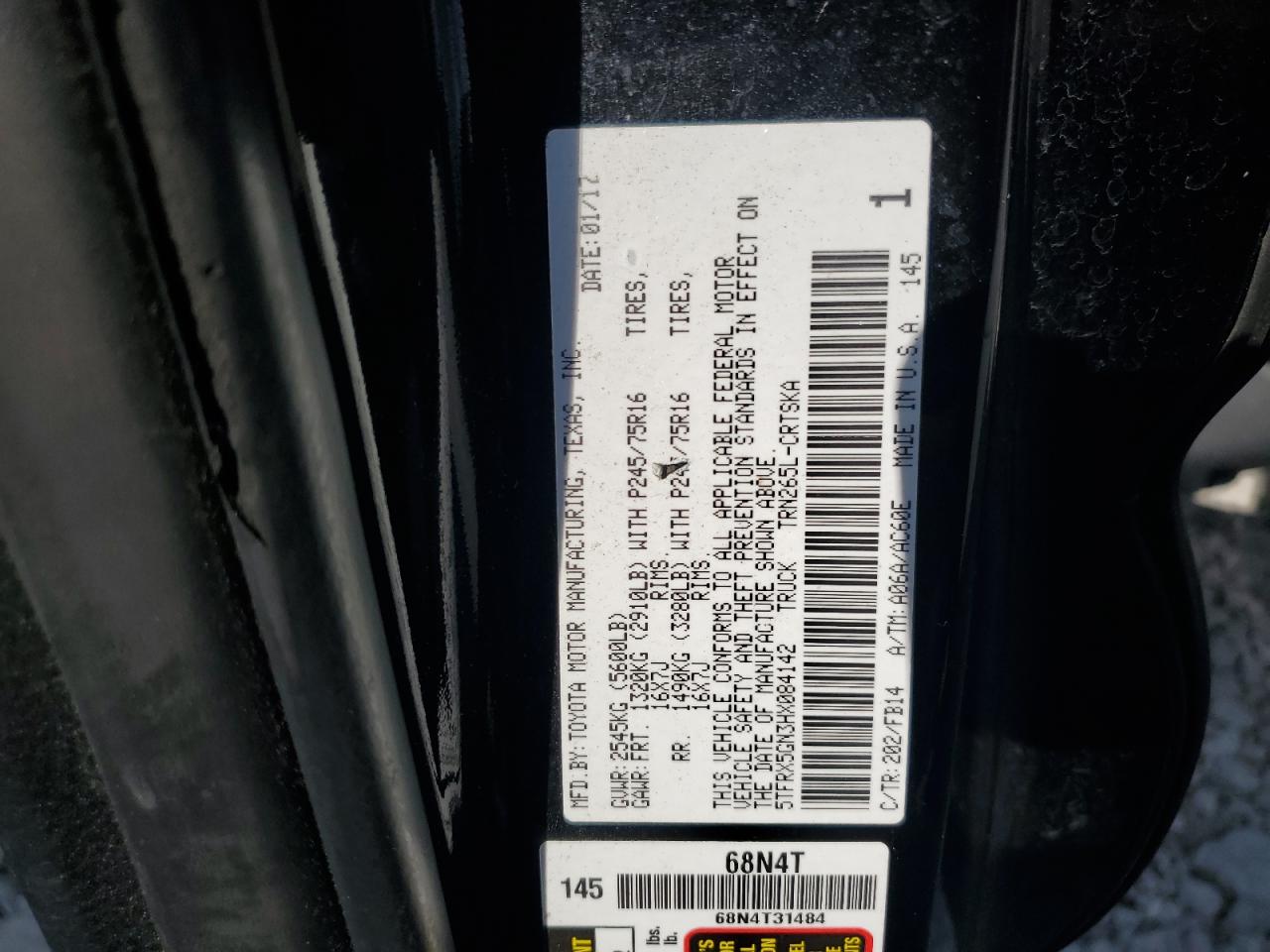 2017 Toyota Tacoma Access Cab VIN: 5TFRX5GN3HX084142 Lot: 81060095