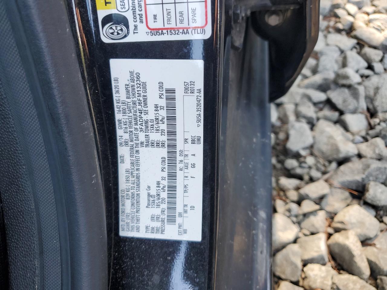 2015 Ford Fiesta Se VIN: 3FADP4EJ6FM132360 Lot: 71241495