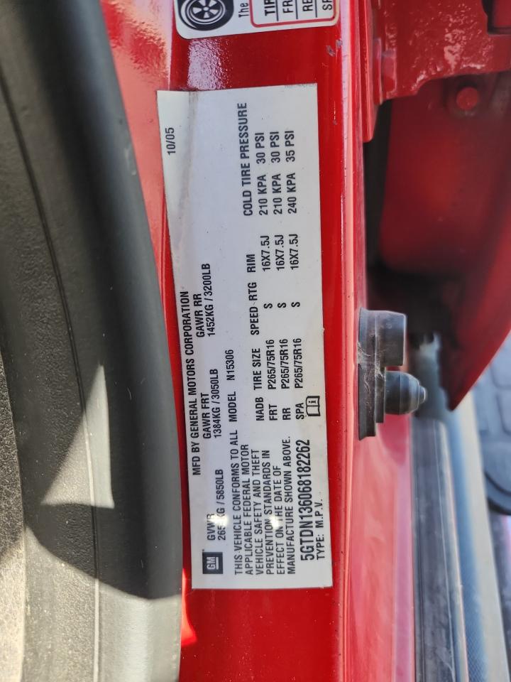 2006 Hummer H3 VIN: 5GTDN136068182262 Lot: 82090895