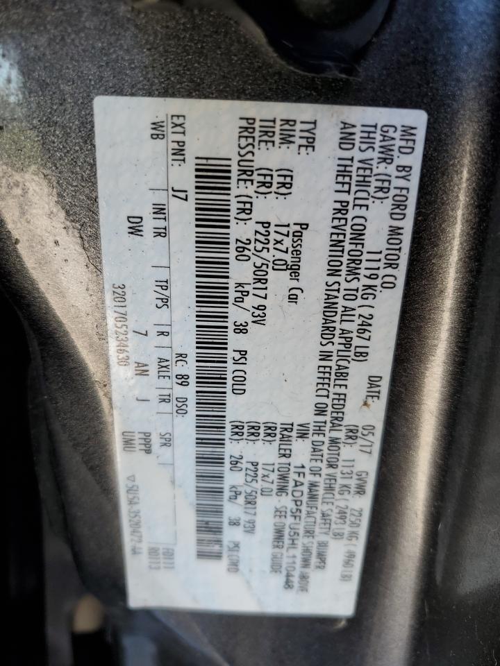 2017 Ford C-Max Titanium VIN: 1FADP5FU5HL110448 Lot: 81732905