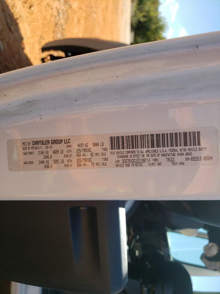 2014 Ram Promaster 2500 2500 High VIN: 3C6TRVDG1EE128714 Lot: 81468475