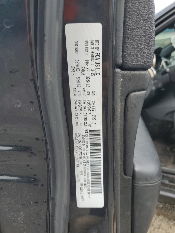 2015 Jeep Grand Cherokee Laredo VIN: 1C4RJFAGXFC833282 Lot: 81725295