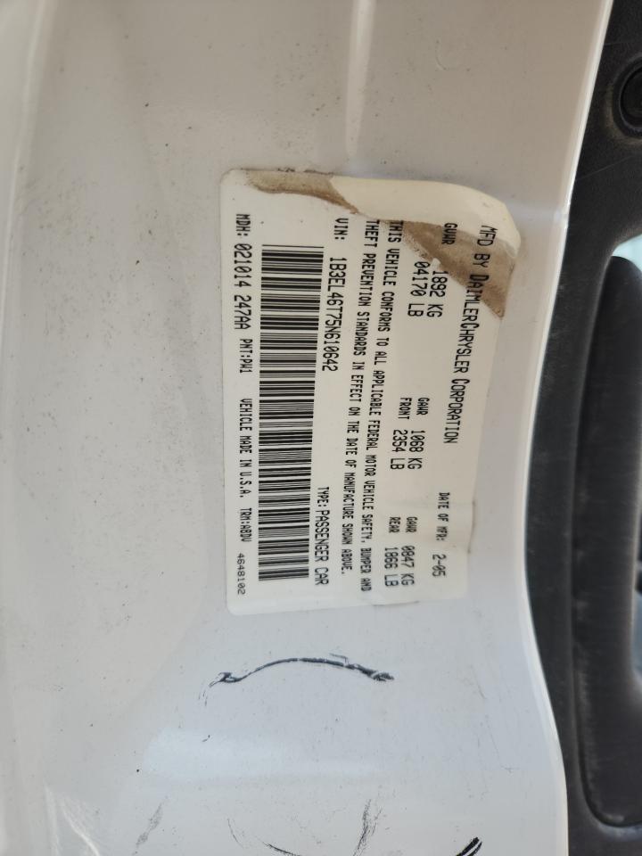 2005 Dodge Stratus Sxt VIN: 1B3EL46T75N610642 Lot: 80832845