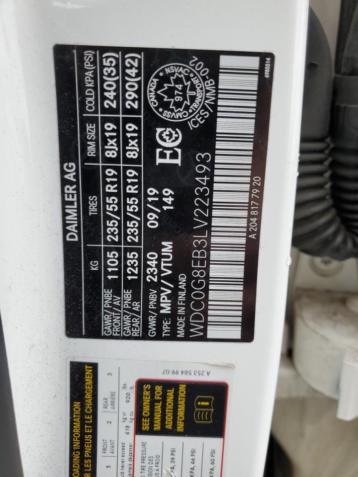 2020 Mercedes-Benz Glc 300 4Matic VIN: WDC0G8EB3LV223493 Lot: 80448675