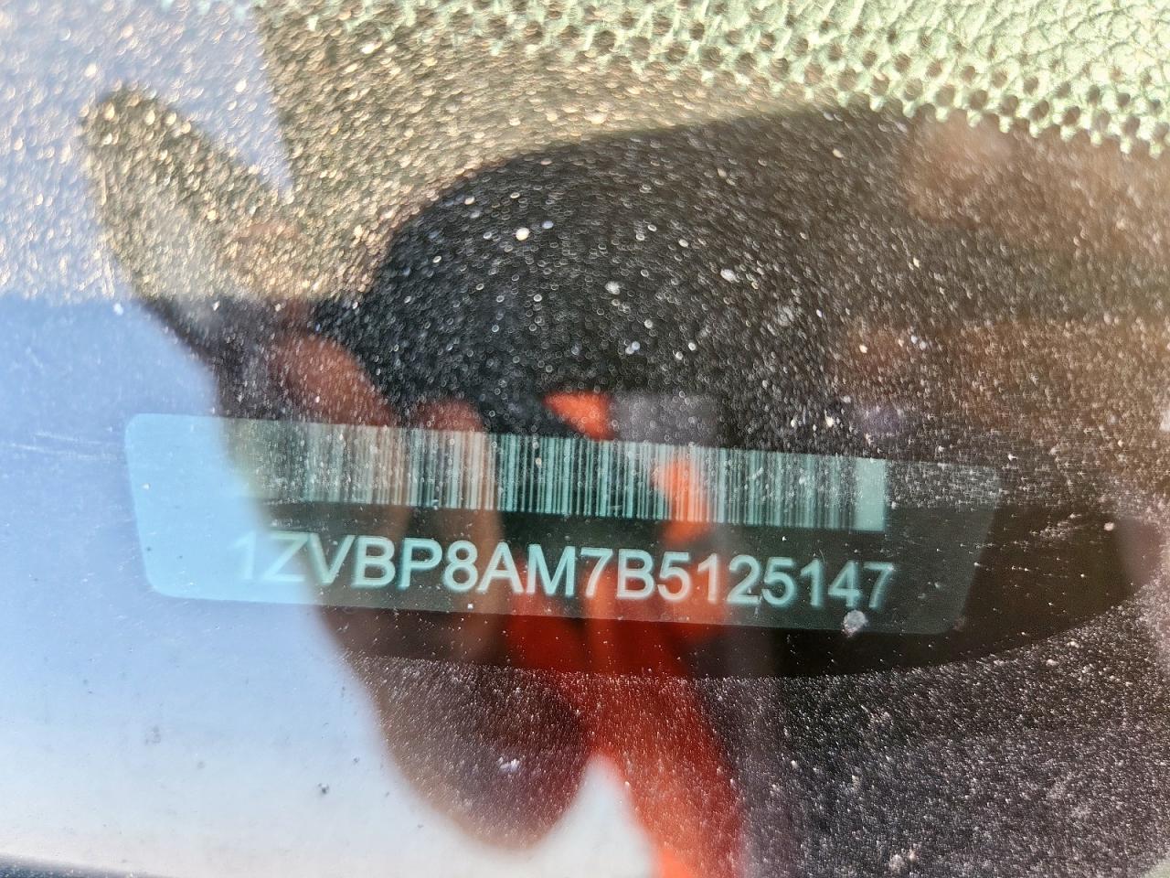 2011 Ford Mustang VIN: 1ZVBP8AM7B5125147 Lot: 71354675