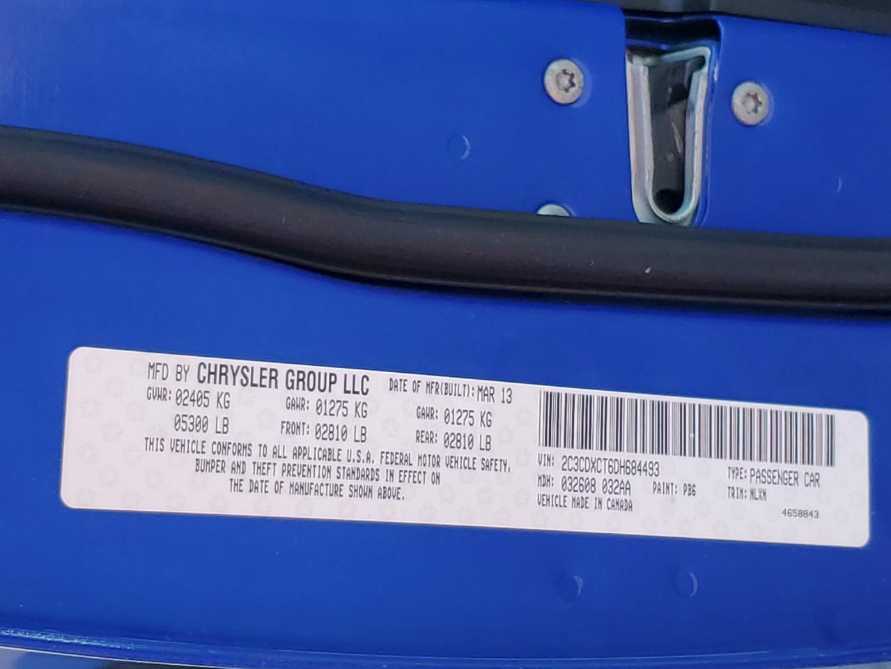 2013 Dodge Charger R/T VIN: 2C3CDXCT6DH684493 Lot: 81084485